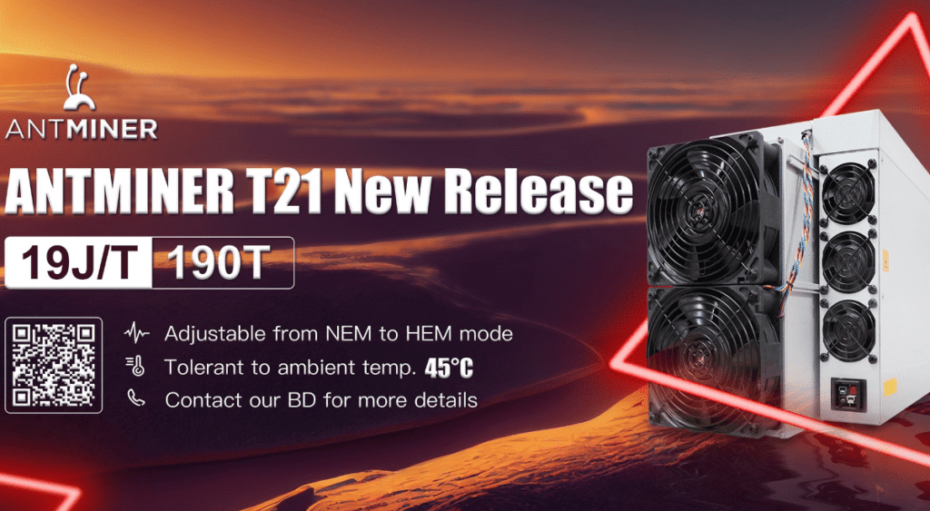 Antminer T21 190T released by Bitmain in 2024